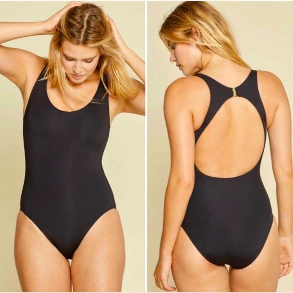 NWT Andie Swim The Catalina One Piece Swimsuit In Black Size XXS
